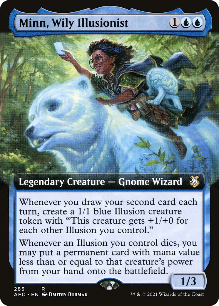 Minn, Wily Illusionist (AFC-285) - Forgotten Realms Commander: (Extended Art)