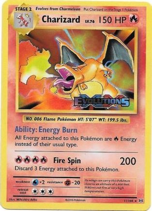 Charizard (XY Evolutions Prerelease) (11) - XY Promos Holofoil - Promo