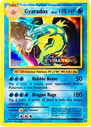 Gyarados (Prerelease) [Staff] (34/108) - XY Promos Holofoil - Promo