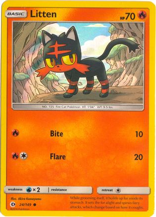 Litten - 24/149 (Water Web Holo) 24 - Miscellaneous Cards & Products Holofoil