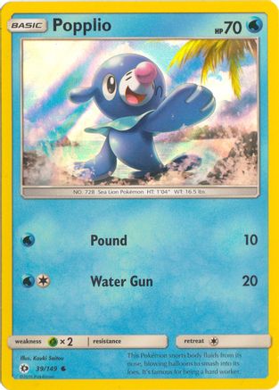 Popplio - 39/149 (Water Web Holo) 39 - Miscellaneous Cards & Products Holofoil