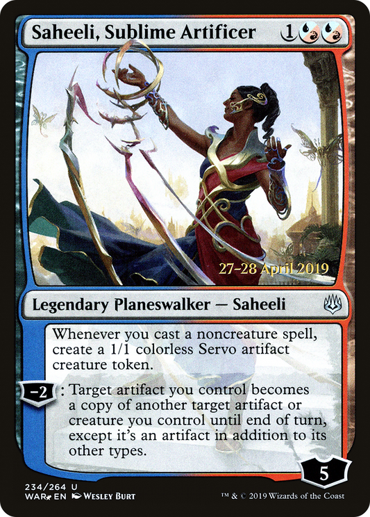 Saheeli, Sublime Artificer (PWAR-234S) - War of the Spark Promos Foil