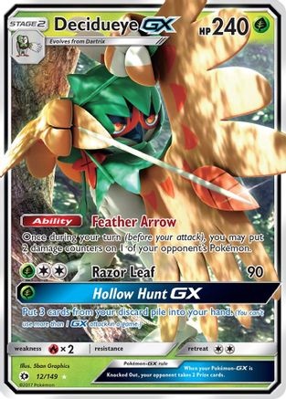 Decidueye GX (12/149) - SM Base Set Holofoil - Ultra Rare