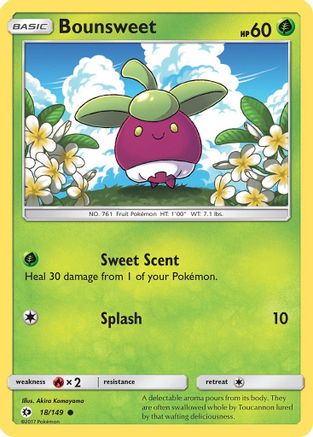 Bounsweet (18/149) - SM Base Set Reverse Holofoil - Common