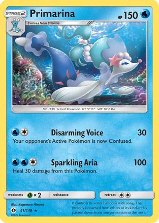 Primarina (41/149) - SM Base Set  - Rare