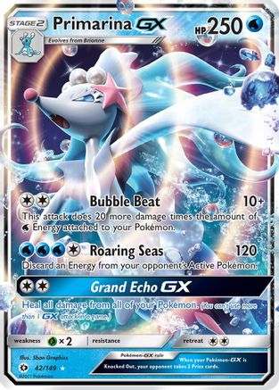 Primarina GX (42/149) - SM Base Set Holofoil - Ultra Rare