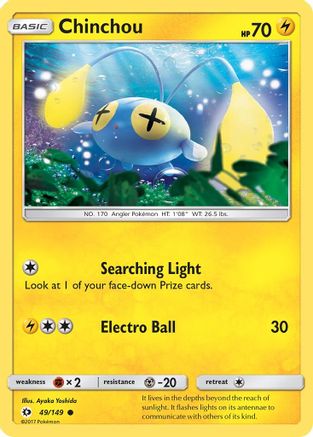 Chinchou (49/149) - SM Base Set Reverse Holofoil - Common