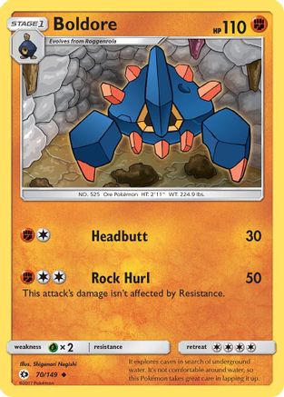 Boldore (70/149) - SM Base Set  - Uncommon