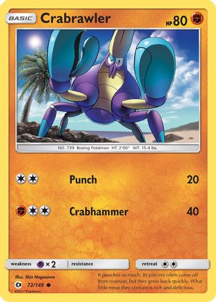 Crabrawler (72/149) - SM Base Set  - Common