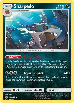 Sharpedo (82/149) - SM Base Set Reverse Holofoil - Holo Rare