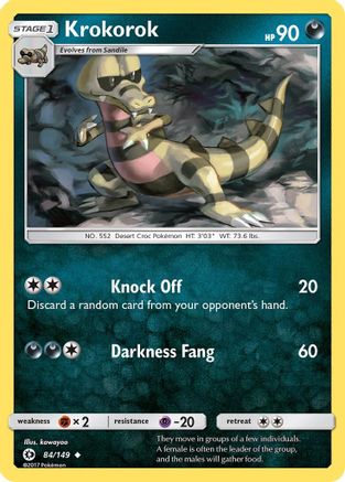Krokorok (84/149) - SM Base Set  - Uncommon
