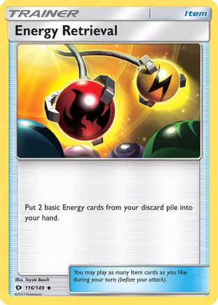 Energy Retrieval 116/149 - SM Base Set Reverse Holofoil - Uncommon