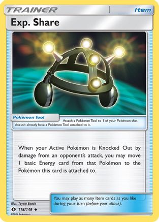 Exp. Share 118/149 - SM Base Set Reverse Holofoil - Uncommon