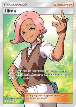 Ilima (Full Art) (146/149) - SM Base Set Holofoil - Ultra Rare