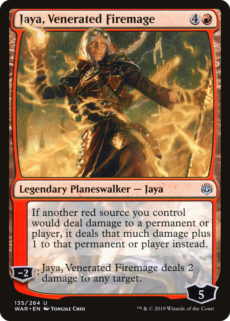 Jaya, Venerated Firemage (WAR-135) - War of the Spark