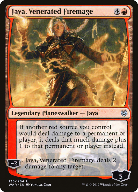 Jaya, Venerated Firemage (WAR-135) - War of the Spark