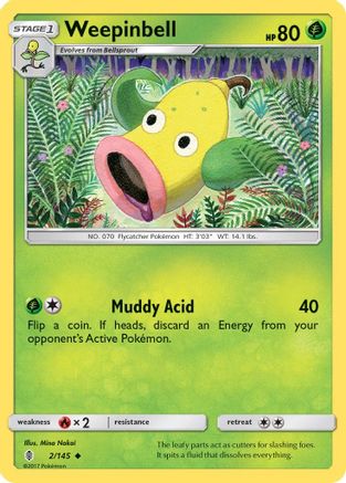 Weepinbell 2/145 - Guardians Rising Reverse Holofoil