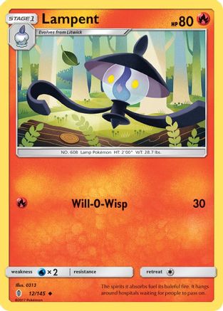 Lampent (12/145) - SM  Guardians Rising  - Uncommon