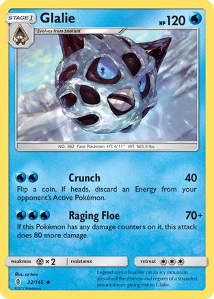Glalie 032 - SM  Guardians Rising Reverse Holofoil - Uncommon