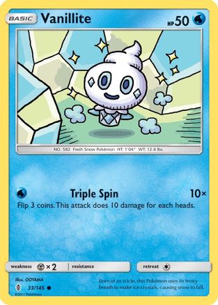 Vanillite 33/145 - Guardians Rising Reverse Holofoil