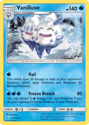 Vanilluxe 35/145 - Guardians Rising Reverse Holofoil