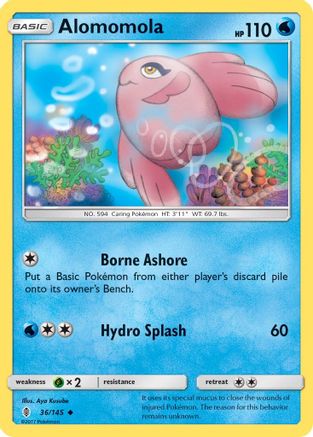 Alomomola (36/145) - SM  Guardians Rising Reverse Holofoil - Uncommon