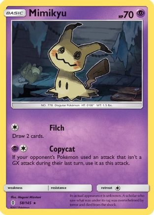 Mimikyu (58/145) - SM  Guardians Rising Holofoil - Holo Rare