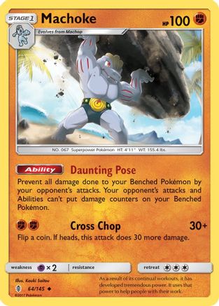 Machoke (64/145) - SM  Guardians Rising Reverse Holofoil - Uncommon