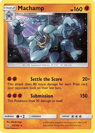Machamp (65/145) - SM  Guardians Rising Holofoil - Holo Rare