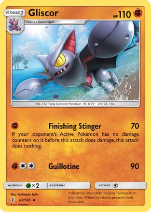 Gliscor (68/145) - SM  Guardians Rising Reverse Holofoil - Uncommon