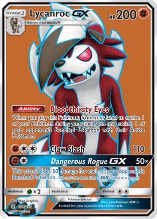 Lycanroc GX (Full Art) (138/145) - SM  Guardians Rising Holofoil - Ultra Rare