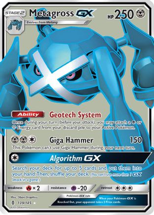 Metagross GX (Full Art) (139/145) - SM  Guardians Rising Holofoil - Ultra Rare