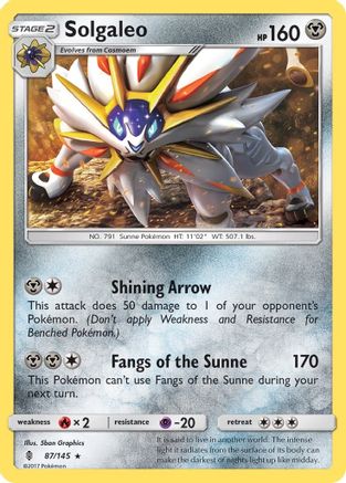 Solgaleo 87/145 - Guardians Rising Reverse Holofoil