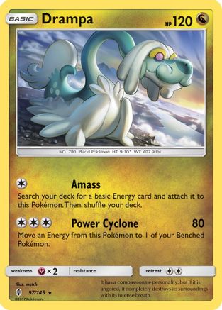Drampa 097/145 - SM  Guardians Rising Reverse Holofoil - Holo Rare