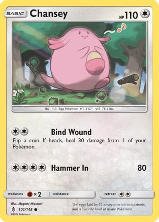 Chansey 101/145 - Guardians Rising Reverse Holofoil