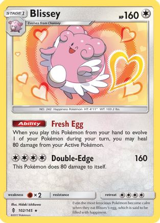 Blissey (102/145) - SM  Guardians Rising Holofoil - Holo Rare