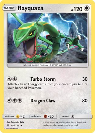 Rayquaza 106/145 - Guardians Rising Reverse Holofoil