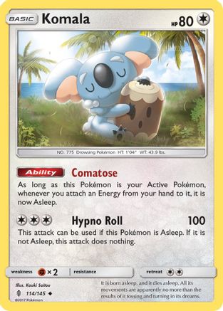 Komala (114/145) - SM  Guardians Rising Reverse Holofoil - Uncommon