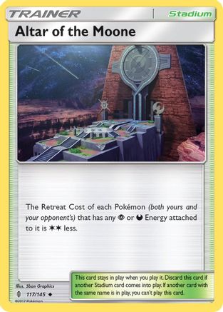 Altar of the Moone - 117/145 - SM  Guardians Rising Reverse Holofoil - Uncommon