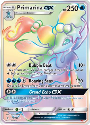 Primarina GX (Secret) (149/145) - SM  Guardians Rising Holofoil - Secret Rare