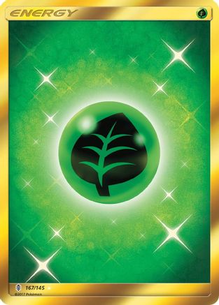 Grass Energy (Secret) (167/145) - SM  Guardians Rising Holofoil - Secret Rare