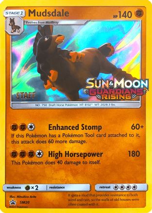 Mudsdale (Prerelease) [Staff] (SM20) - SM Promos Holofoil - Promo