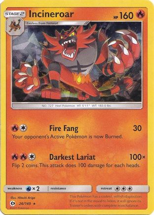 Incineroar 026/149 - Deck Exclusives Holofoil - Holo Rare