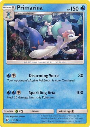 Primarina 041/149 - Deck Exclusives Holofoil - Holo Rare