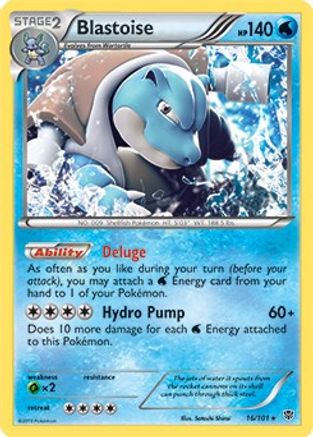 Blastoise 016/101 - Deck Exclusives Normal - Rare