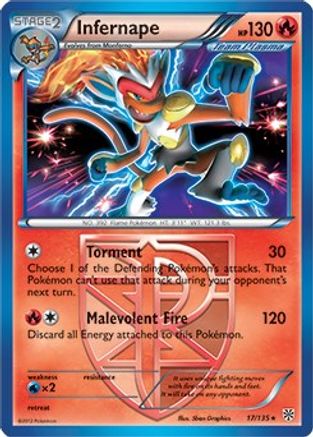 Infernape - 17/135 (BW Plasma Storm) 17 - Deck Exclusives