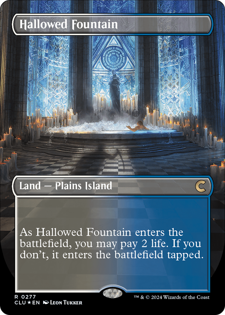 Hallowed Fountain (CLU-277) - Ravnica: Clue Edition (Borderless) Foil