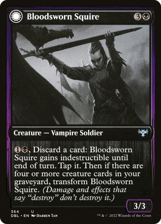 Bloodsworn Squire // Bloodsworn Knight (DBL-364) - Innistrad: Double Feature: (Double Faced Transform)