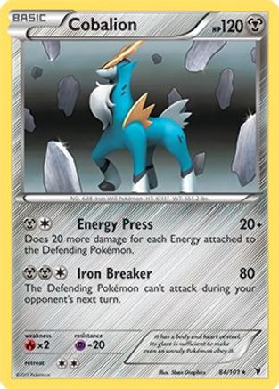 Cobalion 084/101 - Deck Exclusives Normal - Rare