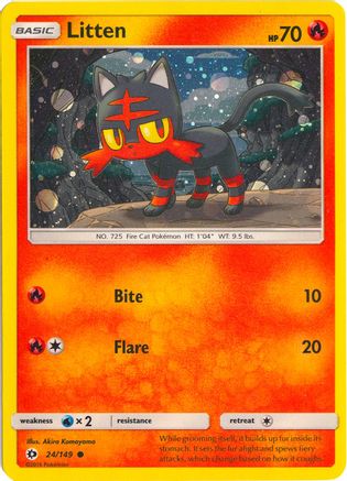 Litten - 24/149 (Cosmos Holo) 24 - Miscellaneous Cards & Products Holofoil